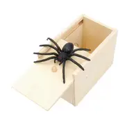 Trick Spider Funny Scare Box Wooden Hidden Box Quality Prank Wooden Scare Box Fun Game Prank Trick Log Wood