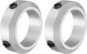 uxcell 2Pcs Set-Screw Collars 35mm Bore, Aluminum Alloy Shaft Collars, 50mm OD, 15mm Width Axle Collar Clamp for Linear Rod Shaft Guide