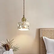Wabi-Sabi Terrazzo Pendant Light, Hotel Bedroom Retro Walnut Stone Lamp