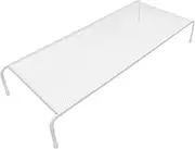 Veemoon Metal Monitor Stand Riser Durable Mesh Design for Computer Laptop Multi Functional Desktop Organizer Transparent Finish for Reducing Clutter and Enhancing Screen