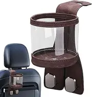 Car Headrest Cup Holder, Car Rear Seat Headrest Cup Holder With Double Hooks, Multi-functional Hook For Car Seat Back, Car Travel Accessories For Auto Backseat
