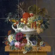 A CLASSICAL URN WITH GOOSEBERRIES Tile Mural Kitchen Bathroom Backsplash 18x18