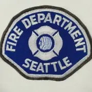 Patch, USA, Seattle Fire Department, Souvenir Woven Cloth Badge, Fighter Brigade