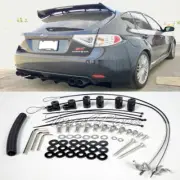 For 11-14 WRX 08-14 Subaru Impreza STI Riser Kit Hatch 3Dr Rear Spoiler Lip Wing