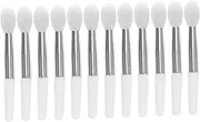 Healvian Lipstick Applicator Brush Set 12pcs Silicone Lip Brush for Gloss Compact Portable
