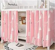HYJHHY Student Dormitory Loft Bed Curtains Blackout Boys Girls Bunk Bed Curtains Privacy Bunk Bed Tent Dustproof Printing Decoration(Curtain*1,1.35M_Tree)