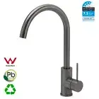 Gun Metal Kitchen Mixer Tap Swivel Sink Laundry Faucet Gooseneck Spout Round
