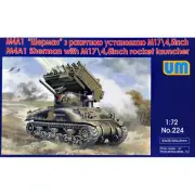 UNIMODELS UM 224 models kit 1:72 М4А1 Sherman with M174,5 inch rocket launcher