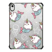 iPad 10.9-inch (10th gen) iPad Impact Case Cute Mermaid Unicorn with Ocean Theme - Kawaii Sea Animal with Magical Jellyfish Crab Shell