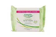 Simple Kind to Skin Facial Wipes Cleansing Twin Pack 50 Pack