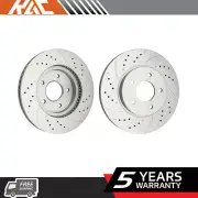 2 Front Drilled Disc Brake Rotors for Chevrolet Equinox Pontiac Torrent Saturn (for: Chevrolet)