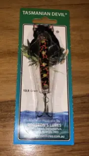 Tasmanian Devil Lure Number #123 Black Thunder Old Packet BNIB