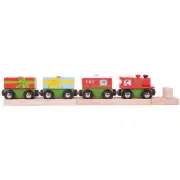 BigJigs - Christmas Train and Train Cars - Wooden Magnetic Toy Train (BJT467)