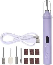 GLEAVI Manicure Machine Sanding Nail Drill Bits Pedicure Drill for Feet Portable Nail Polish Nail Bits Electric Remover Discs Drill Nails Electric Nail Drill Machine Kit Violet Plastic