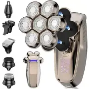 Electric Head Shaver Bald Men - 7D Magnetic Face Heads Shavers Hair Clippers ...
