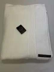 Brooks Brothers Turkish Bath Sheet Towel White 40x65” Soft Cotton 780 GSM New