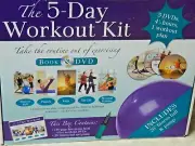 The 5 Day Workout Kit , Book, Fitness Ball, DVDs Yoga & Exercise Plan