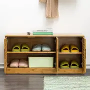 Bamboo Bench Seat Bench Storage Bench 132cm