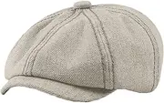 [BESTORI] Adjustable Wool Blend Flat Cap for Men Women Herringbone Newsboy Cap Cabbie Hat