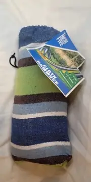 New Cloth Hammock with Carrying Bag in Blue Stripes 31"x80"