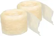 GRADENEVE Elegant Sausage Casing 2 Rolls of Natural Collagen Casing for DIY Sausage Breakfast Ham and