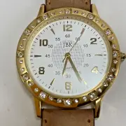 JBK Camrose and Kross Seiko Quartz Watch Japan Ladies Gold Brown Band New