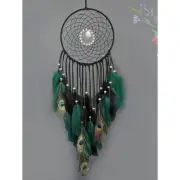 Peacock Feathers Macrame Dream Catcher Bohemian Dreamcatcher Tassel Fringe