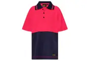 Workcraft Kids Micromesh Hi-vis Polo Shirt WSPK20 - Pink/Navy