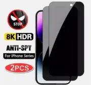 2x iPhone 16 15 Pro Max 14 13 12 11 Plus Privacy Tempered Glass Screen Protector