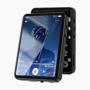 Tengsen MP3 Player with Bluetooth 5.3,Full Touch Screen Portable HiFi Music Player Devices with Speaker,FM Radio, Headphones,SD Card Slot,up to 128GB Expand,Black,32GB