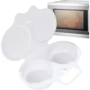 Double Cup Microwave Egg Poacher PP Baking Tool Poached Egg Maker Kitchen