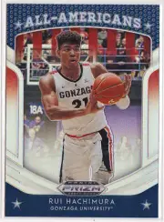 Rui Hachimura Gonzaga Rookie 2019-20 Panini Prizm Draft Picks Green & Base 73 RC