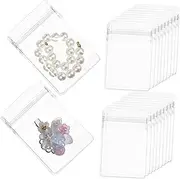 Amosfun 100 Pcs Clear Jewelry Storage Bags Resealable Mini Plastic Bags for and Sturdy Self Seal Pouches for Earrings for Home Use Compact and Portable