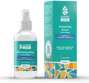 [Almond Clear] Level 2 Serum | Mandelic Acid Body Serum for Acne, Folliculitis, Aging Skin, Ingrown Hairs, Dark Spots on Face, Chest, Butt, Back, Thighs, Arms | 4 oz