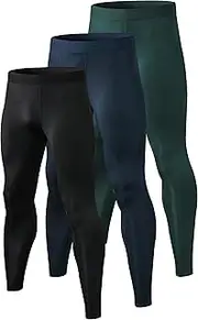 [SPVISE] 1 or 3 Pack Men's Compression Pants Active Athletic Tight Leggings Cool Dry Sports Tights for Workout Running Yoga Gym