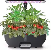 BESSIO Hydroponics Growing System, 9 Pods Indoor Herb Garden with 3 LED Grow Light Modes, Smart Garden with Pump System, Automatic Timer, Adjustable Height, Hydro Countertop Garden for Home Kitchen