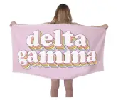 Delta Gamma Sorority Beach Towel Pink NEW