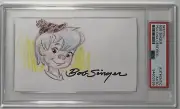 FLINTSTONES Bamm Bamm Original Color Pencil Drawing Signed Bob Singer PSA DNA