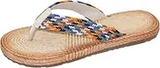 [ShuYo] Women Flip Flops, Casual Comfortable Thong Sandals Bio Twine Rope Sole Slide Slippers Quick Dry Uppers Summer Beach Orthotic Shoes