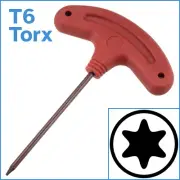 T6 Torx Key Driver Wrench T Handle Tightening Allen Tool Screwdriver T-Handle