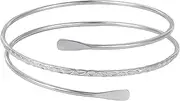 [HEVIBK] Minimalist Coil Upper Bracelet Adjustable Bangle Arm Cuff Bracelet with Filigree Decorated Swirl