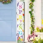41.7 Inch Spring Tulip Front Door Sign Tulip Decor for Front Porch Standing F...