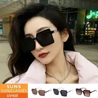 在飛比找PChome24h購物優惠-【SUNS】韓版簡約方框ins韓妞必備墨鏡/太陽眼鏡 抗UV