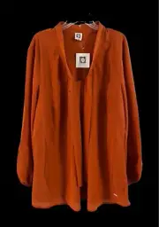 NWT ANNE KLEIN Pretty Womens Blouse Top Shirt Tunic Plus Size 2X RETAILS $89.00