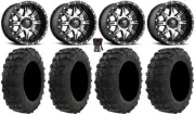 Fuel Nutz Black 14" Wheels 26" Dual Threat Tires Polaris RZR XP 1000 / PRO XP