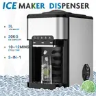 3in1 Ice Makers&Water Dispenser Ice/Hot/Cold Kitchen Countertop Bar Ice Machine