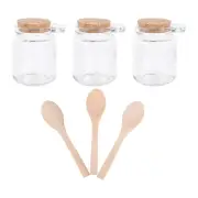 3 Sets Condiment Canisters Spice Jar Kitchen Container Curry