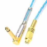 6.35mm 1/4" TS plug 90° to RCA PHONO jack Black Speaker mixer audio cable 1~16FT