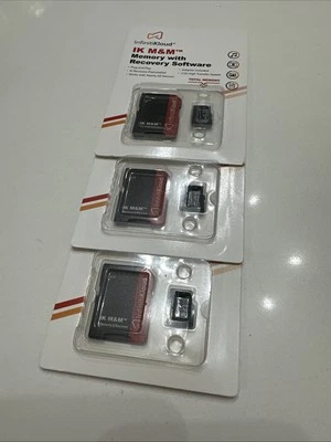 Three (3) INFINITIKLOUD Memory Card 64GB - Class 10, U3 Ext Data Storage Card