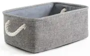 Storage Bins for Shelves - 11.8x7.9x5.2 inch Grey Small Storage Baskets for O...